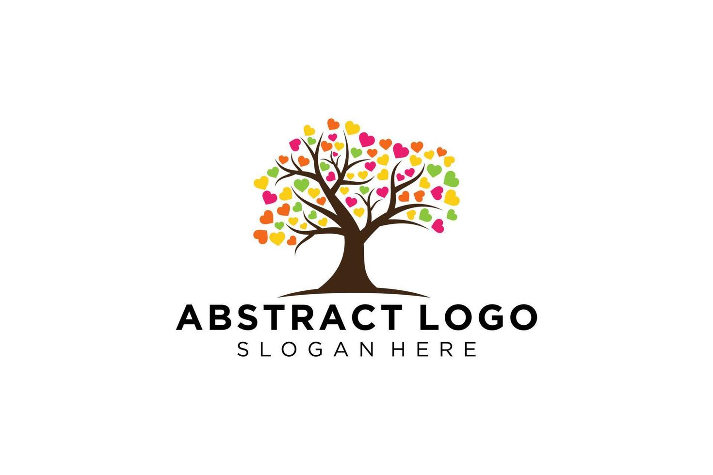 verde albero logo design naturale e astratto foglia. vettore