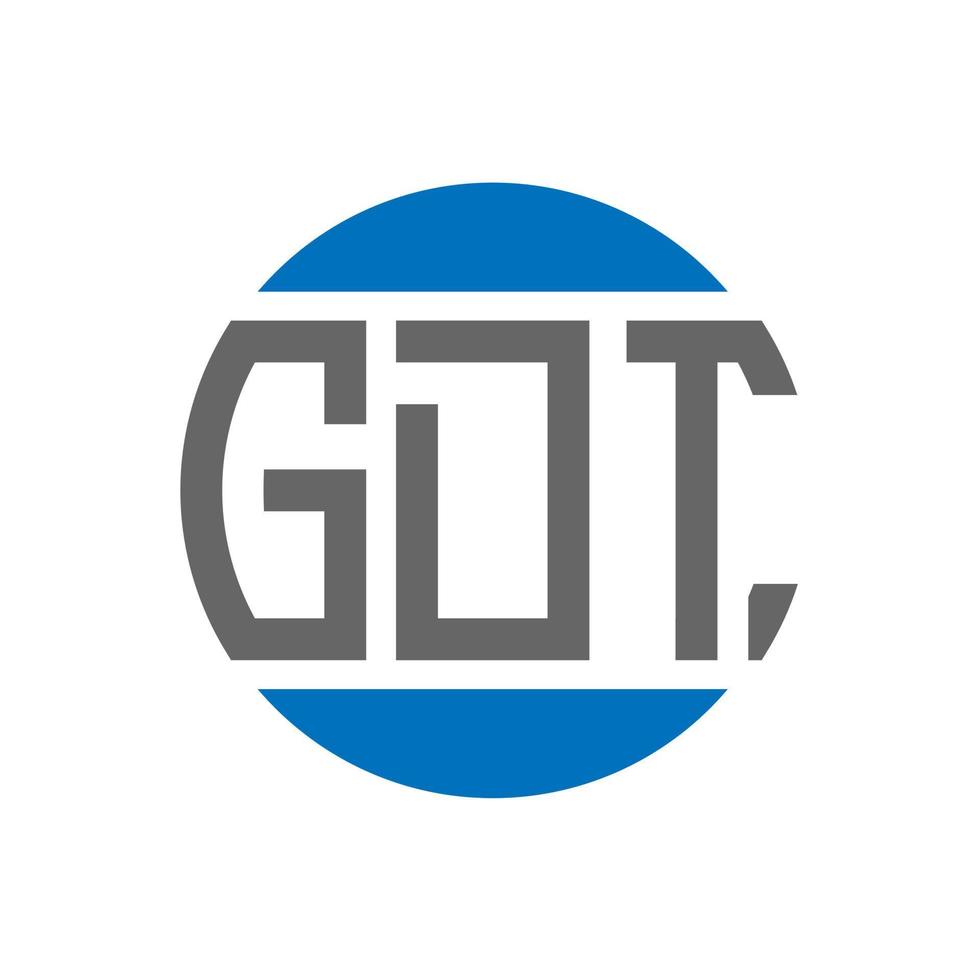 gdt lettera logo design su bianca sfondo. gdt creativo iniziali cerchio logo concetto. gdt lettera design. vettore