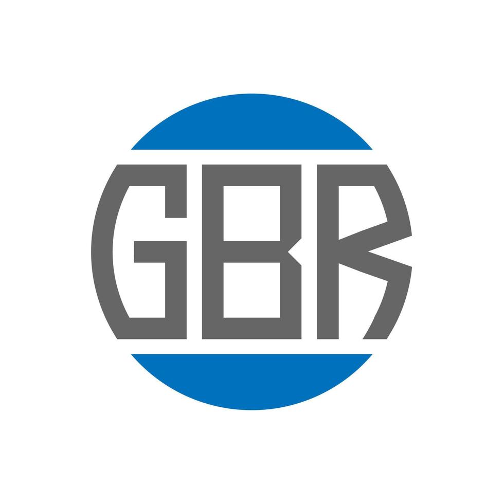 gbr lettera logo design su bianca sfondo. gbr creativo iniziali cerchio logo concetto. gbr lettera design. vettore