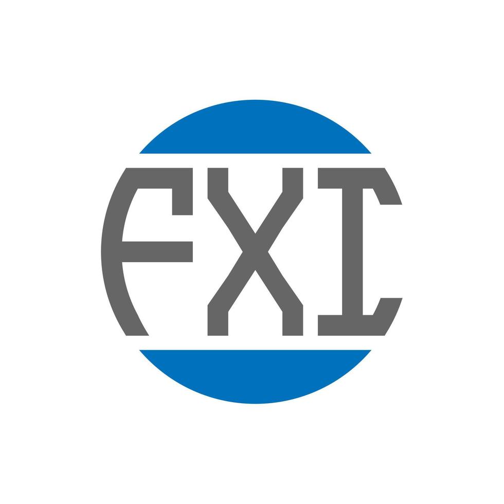 fxi lettera logo design su bianca sfondo. fxi creativo iniziali cerchio logo concetto. fxi lettera design. vettore