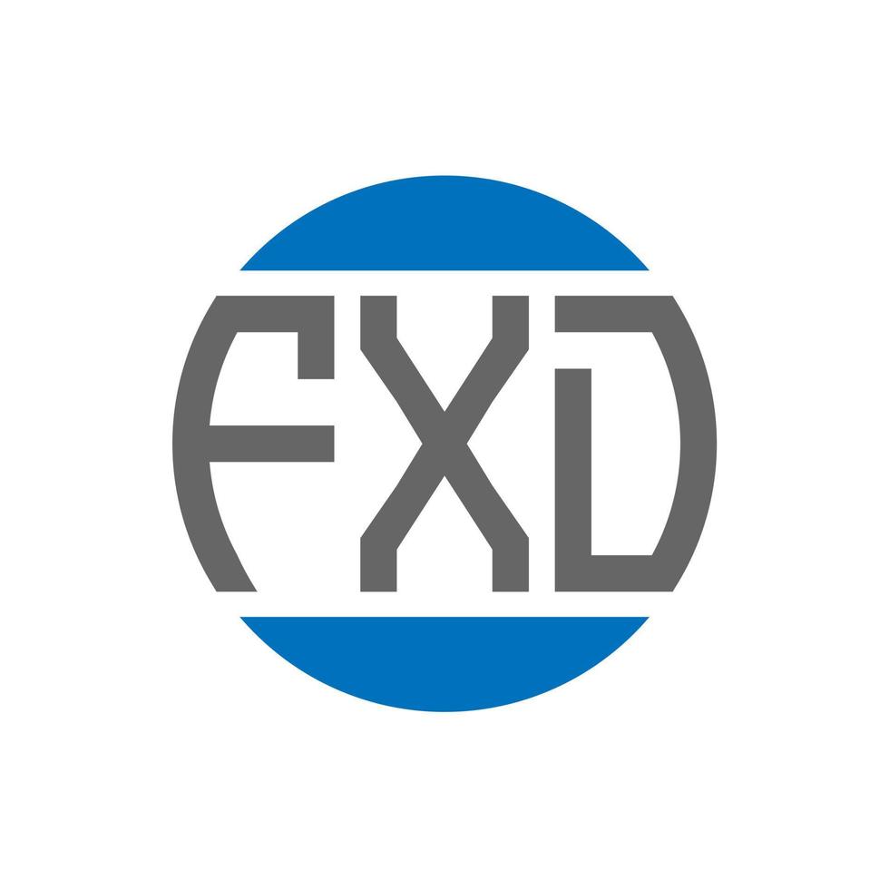 fxd lettera logo design su bianca sfondo. fxd creativo iniziali cerchio logo concetto. fxd lettera design. vettore