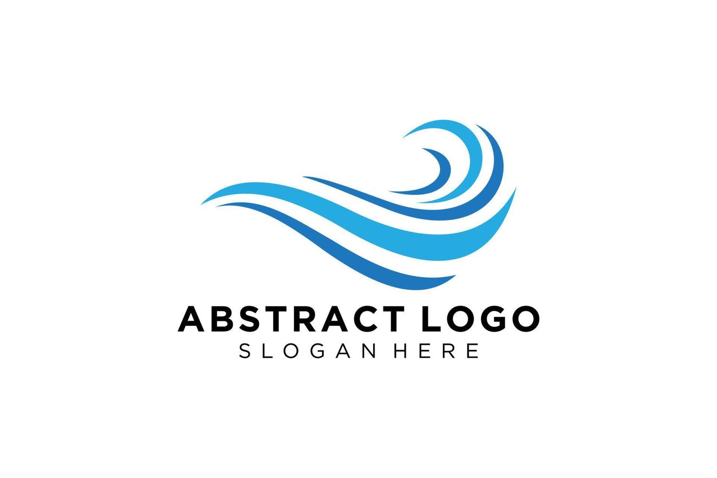 astratto acqua onda spruzzo logo simbolo e icona design. vettore