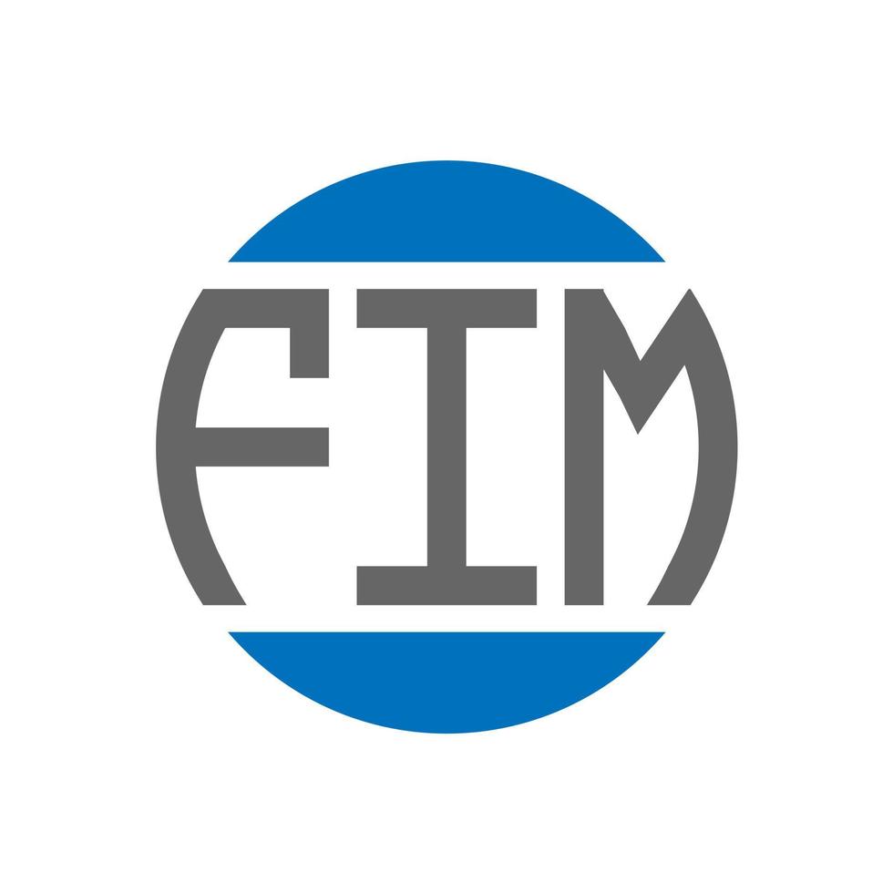 fim lettera logo design su bianca sfondo. fim creativo iniziali cerchio logo concetto. fim lettera design. vettore