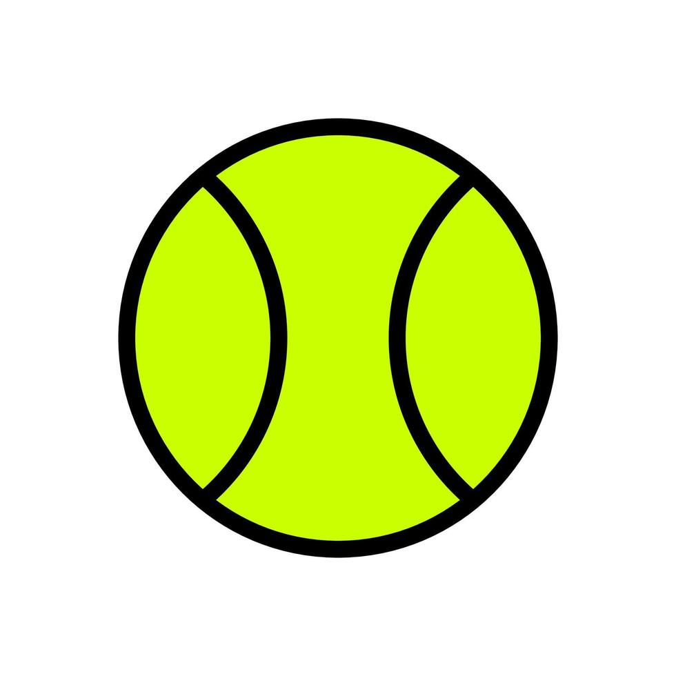 tennis palla icona nel piatto stile design isolato su bianca sfondo. modificabile ictus. vettore