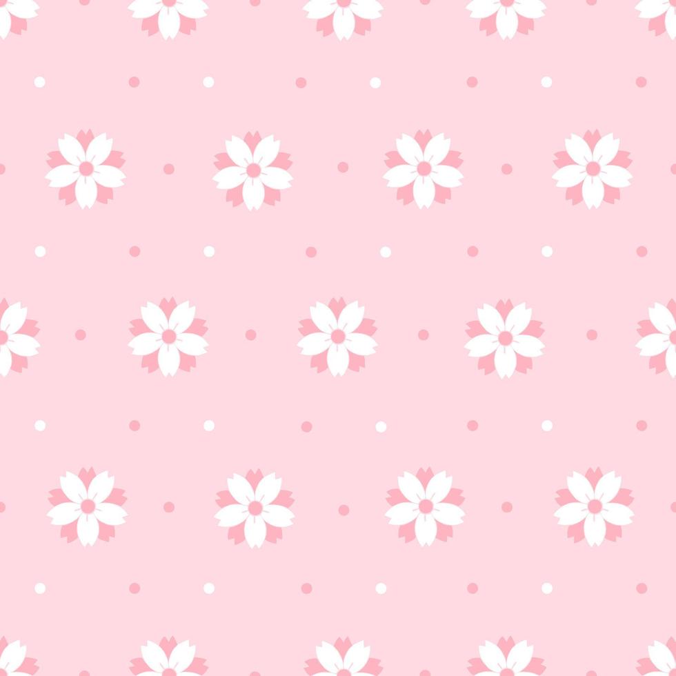ciliegia fiorire senza soluzione di continuità modello. ciliegia fiorire sfondo con giapponese fiore modello vettore. floreale modello su rosa sfondo . vettore