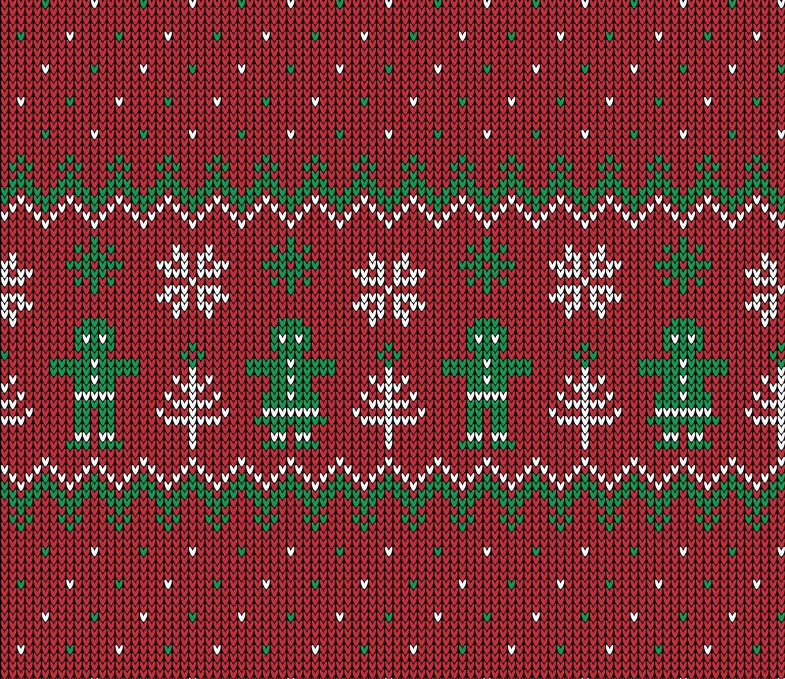 a maglia Natale e nuovo anno modello nel mucca. lana maglieria maglione design. sfondo involucro carta tessile Stampa. vettore