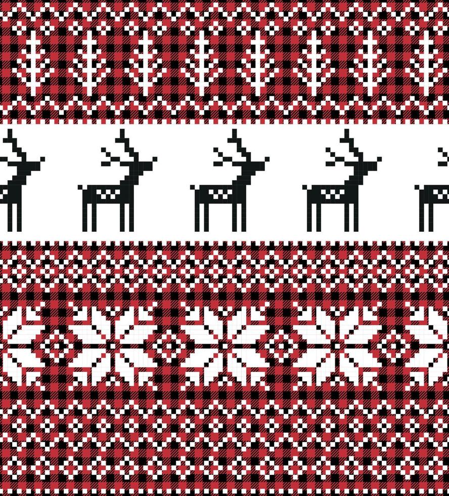 Natale e nuovo anno modello a bufalo plaid. festivo sfondo per design e Stampa vettore