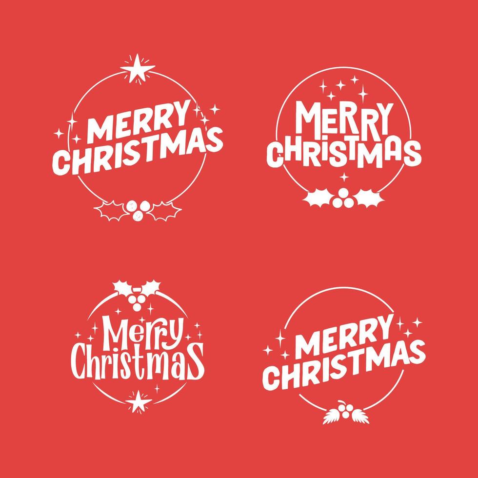 allegro Natale lettering design. natale vacanze decorazione distintivo. vettore