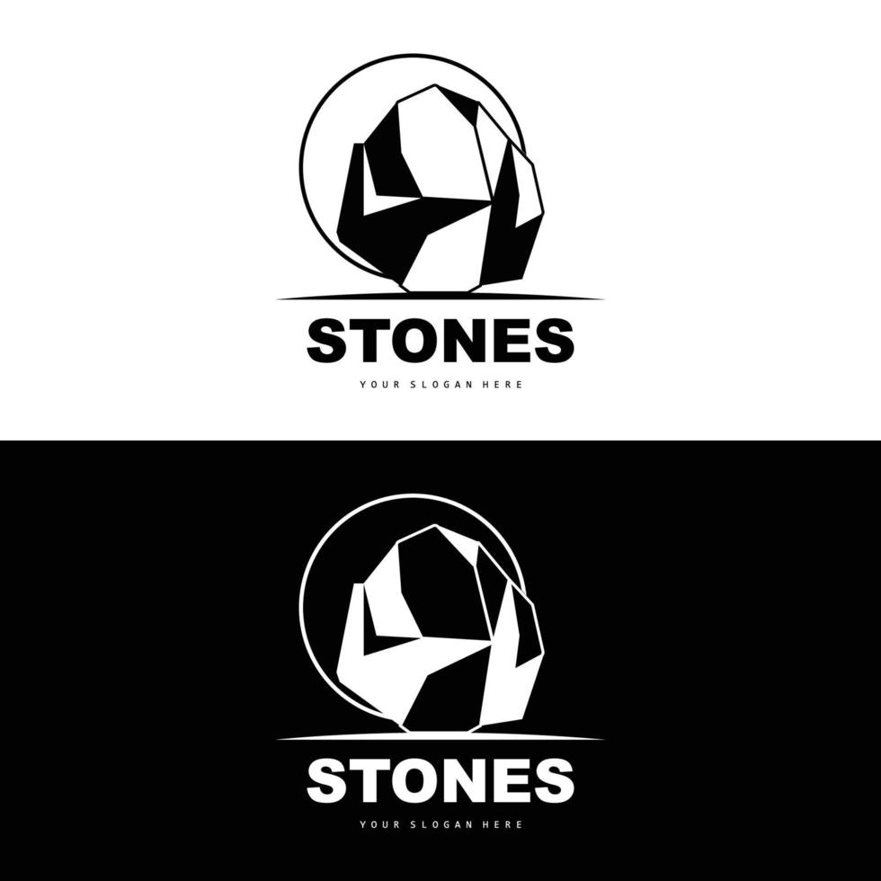 pietra logo, vettore pietra moderno con geometria linea stile, design per estetico decorazione, marca moderno Prodotto, semplice icona astratto estetico geometria linea