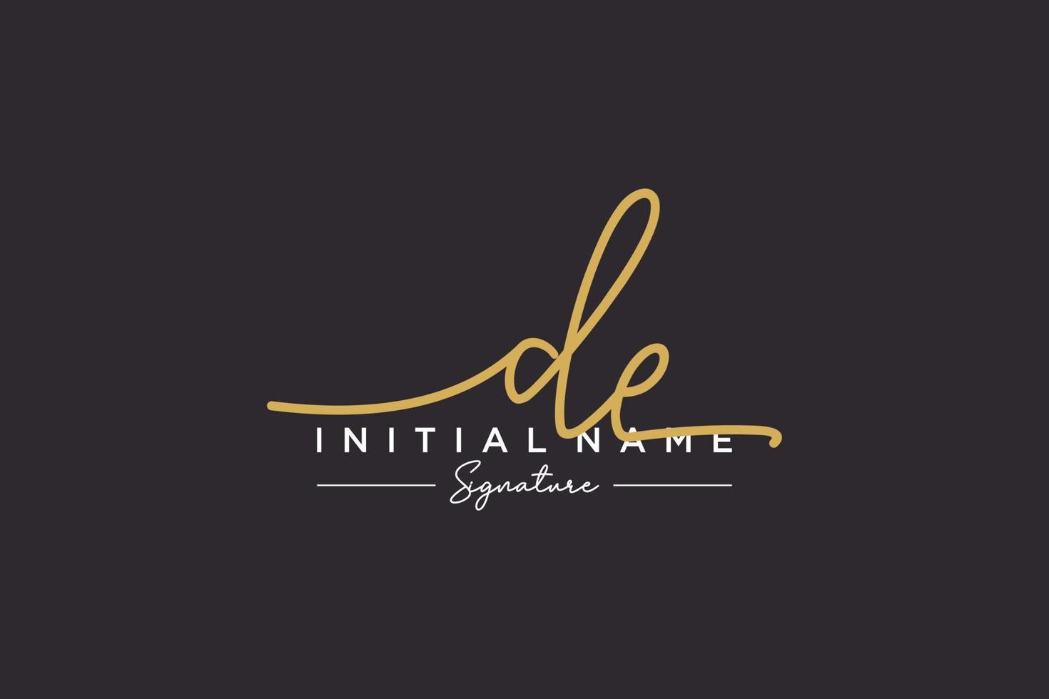 iniziale de firma logo modello vettore. mano disegnato calligrafia lettering vettore illustrazione.