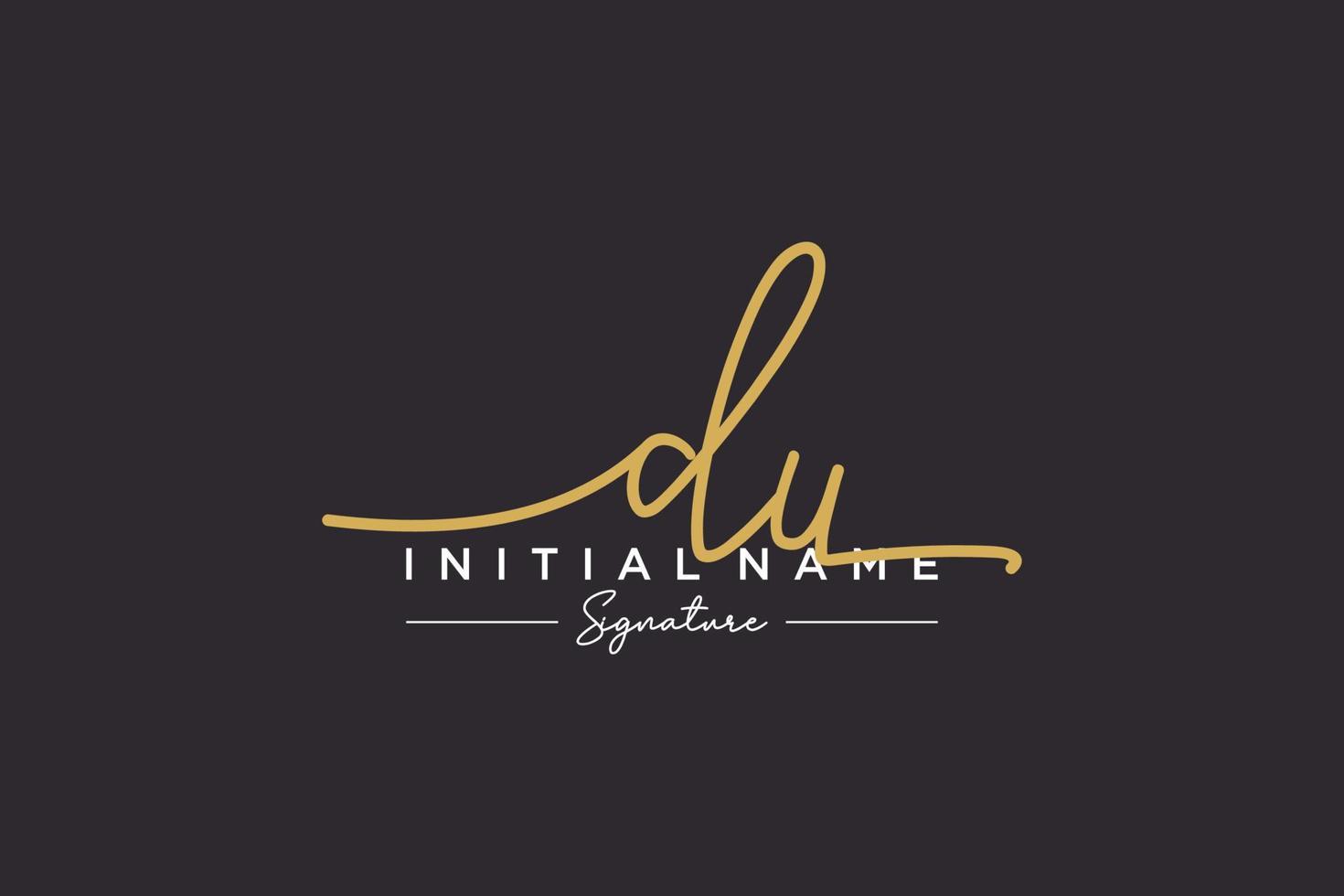 iniziale du firma logo modello vettore. mano disegnato calligrafia lettering vettore illustrazione.