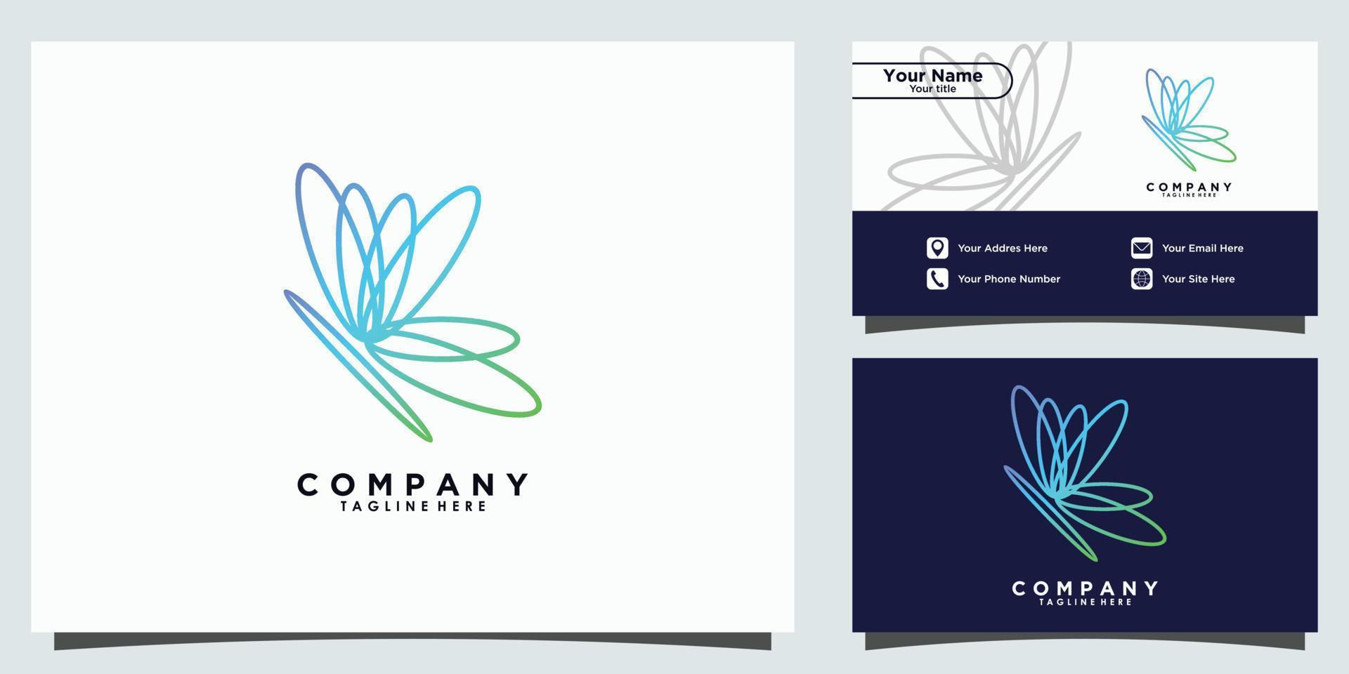 farfalla logo design con cerchio astratto concetto vettore