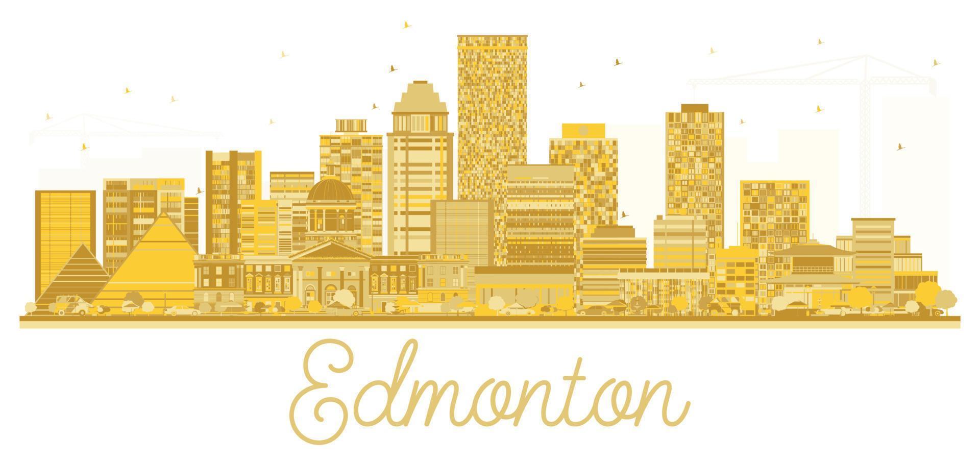 edmonton Canada città orizzonte d'oro silhouette. vettore