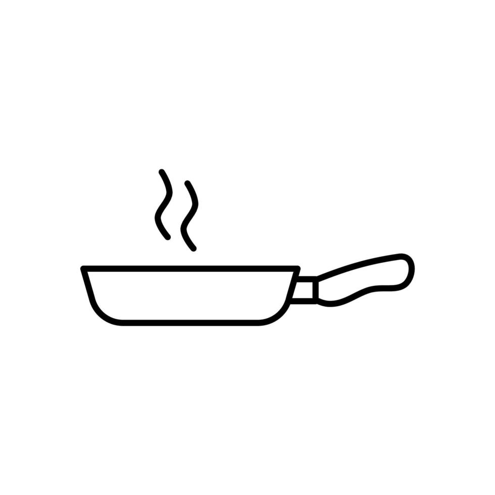 schema, semplice vettore frittura padella icona isolato su bianca sfondo.