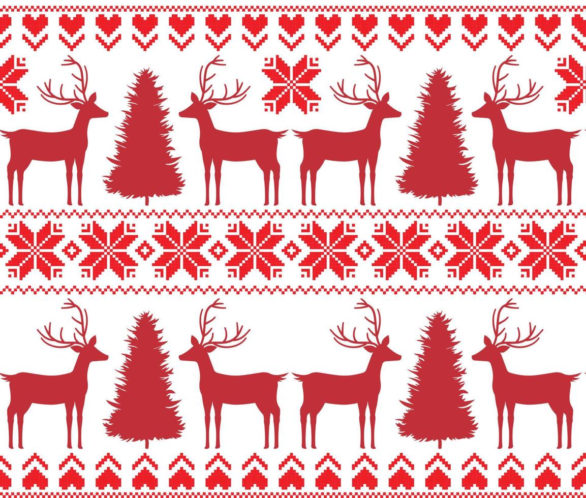 a maglia, pixel Natale e nuovo anno modello. lana maglieria maglione design. sfondo involucro carta tessile Stampa. eps 10 vettore