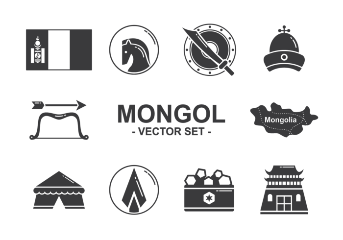 Mongolo icone vettoriali