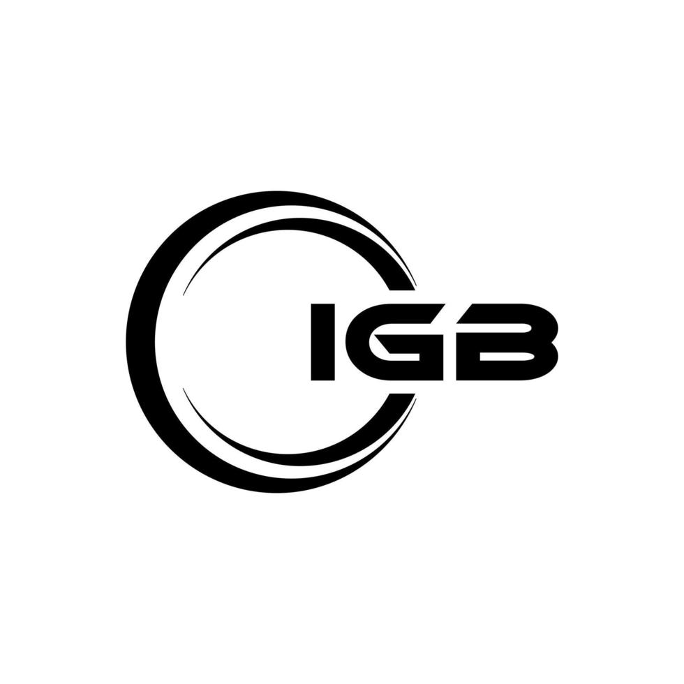 igb lettera logo design nel illustrazione. vettore logo, calligrafia disegni per logo, manifesto, invito, eccetera.