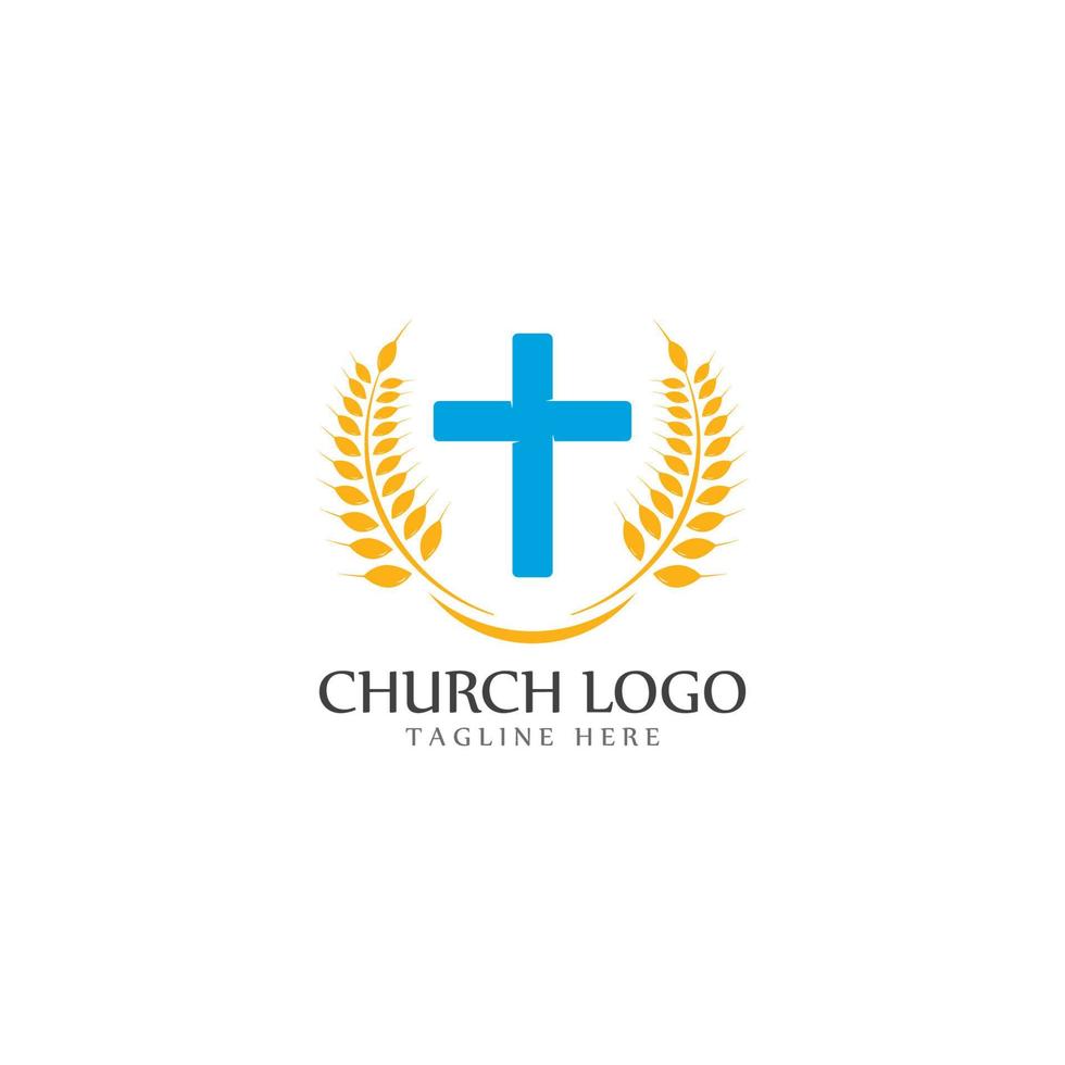 Chiesa logo modello vettore icona illustrazione
