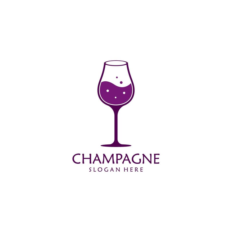 Champagne logo vettore icona illustrazione