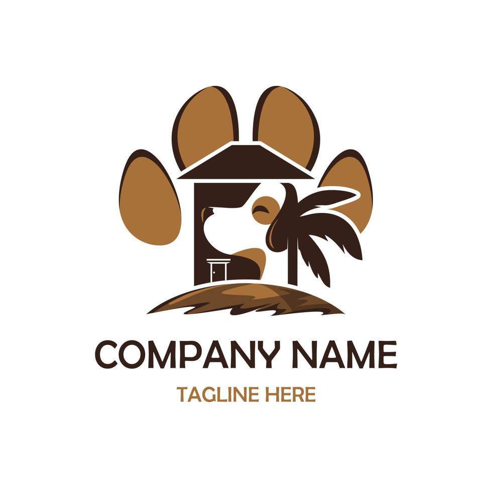 vettore di logo del cane