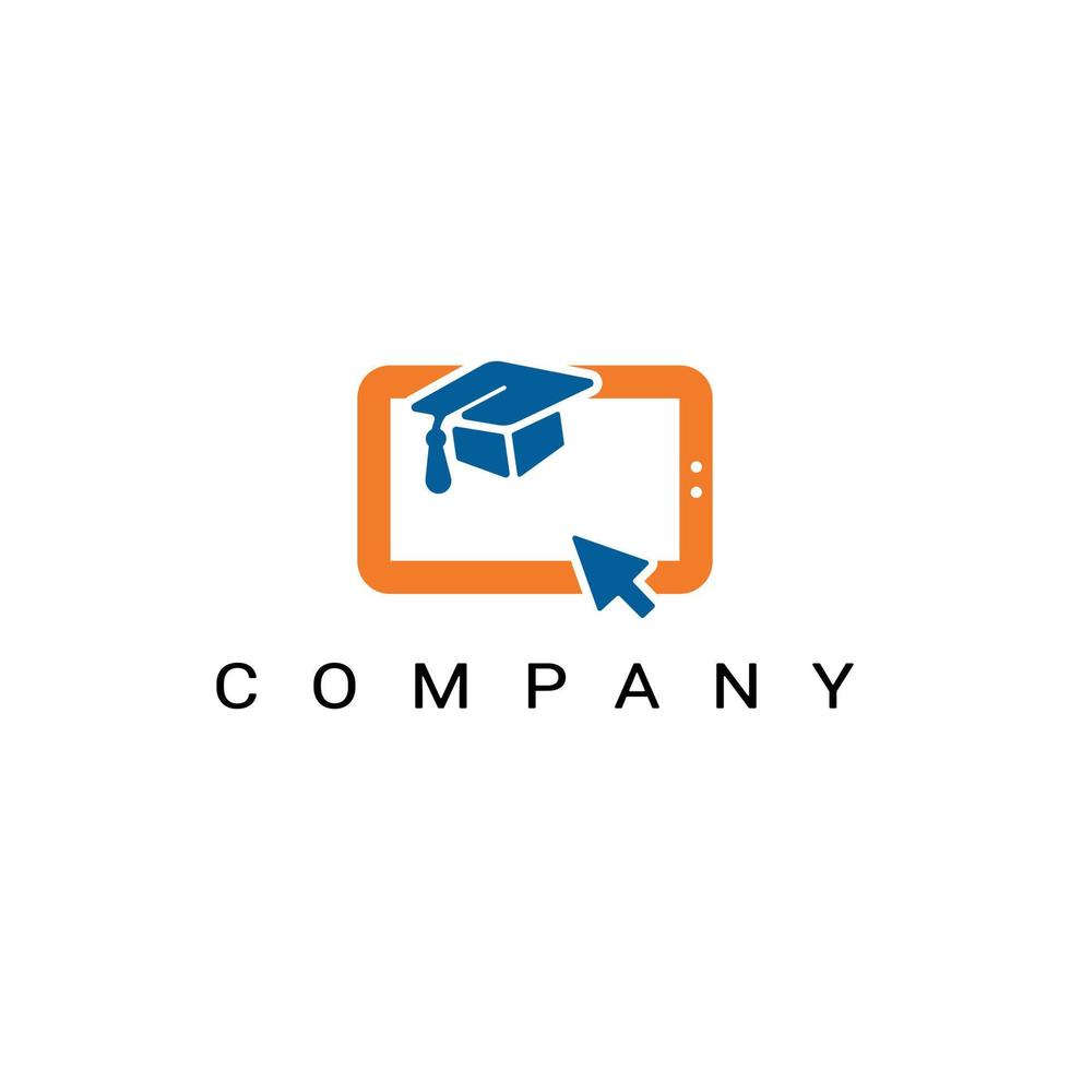 digitale scuola formazione scolastica cursore logo, in linea educativo logo modello vettore