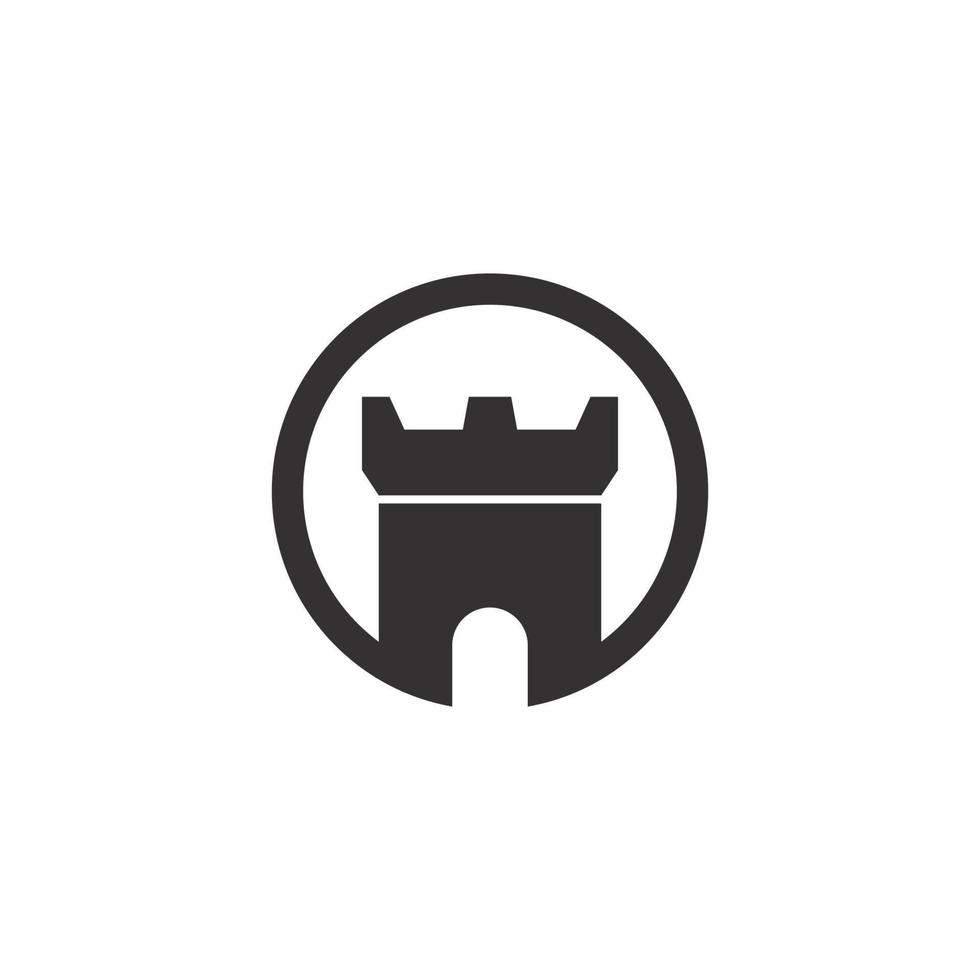 castello logo vettore icona illustrazione