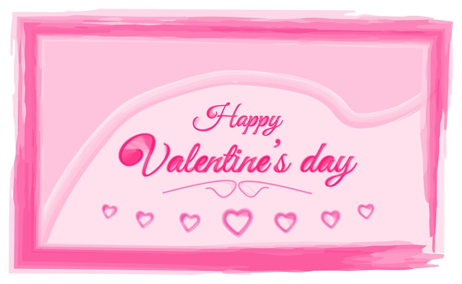 contento San Valentino giorno con rosa sfondo carte. vettore