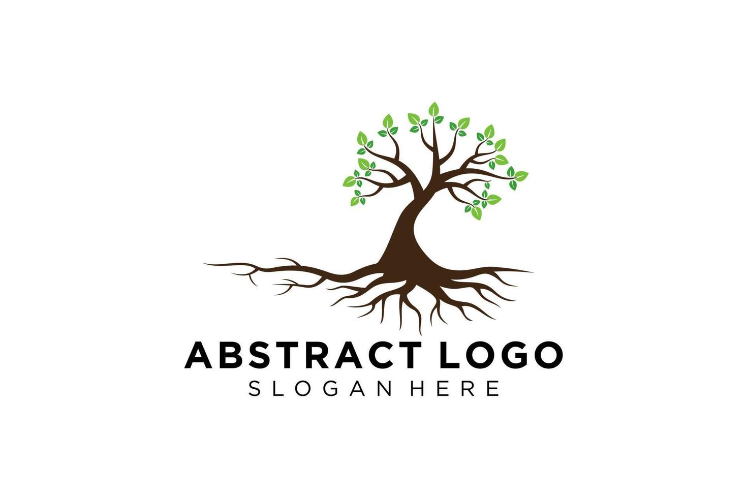 verde albero logo design naturale e astratto foglia. vettore