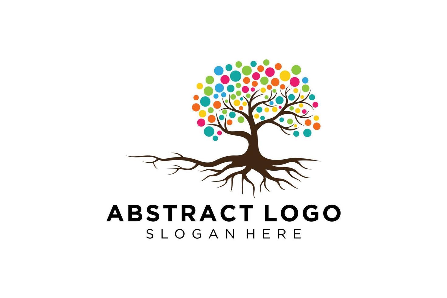 verde albero logo design naturale e astratto foglia. vettore