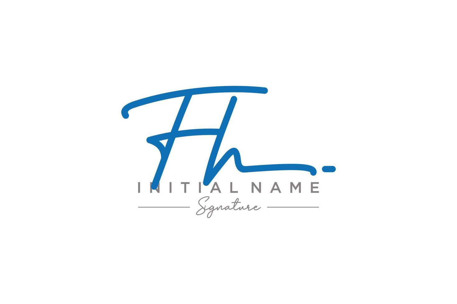 iniziale fh firma logo modello vettore. mano disegnato calligrafia lettering vettore illustrazione.