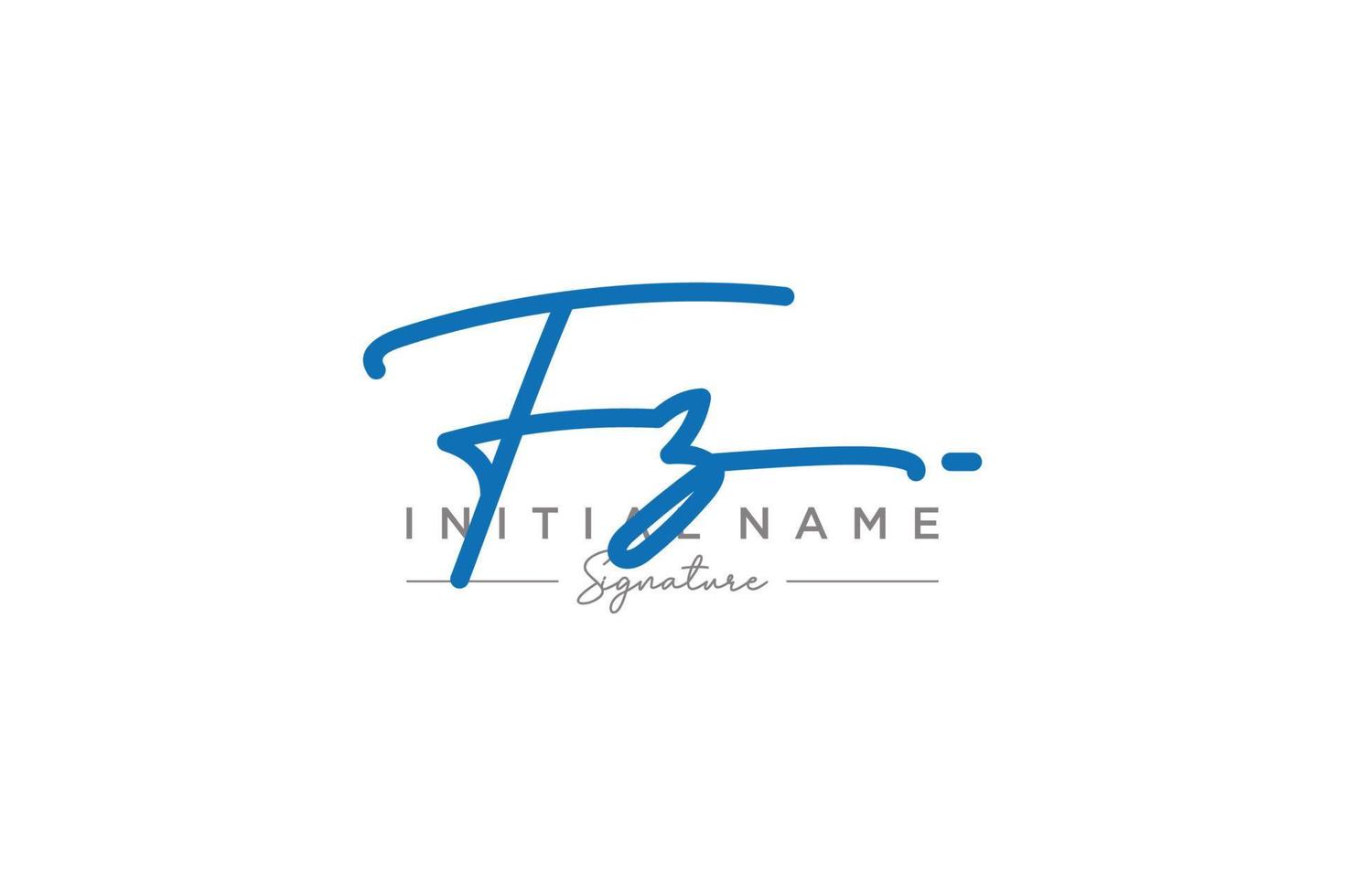 iniziale fz firma logo modello vettore. mano disegnato calligrafia lettering vettore illustrazione.