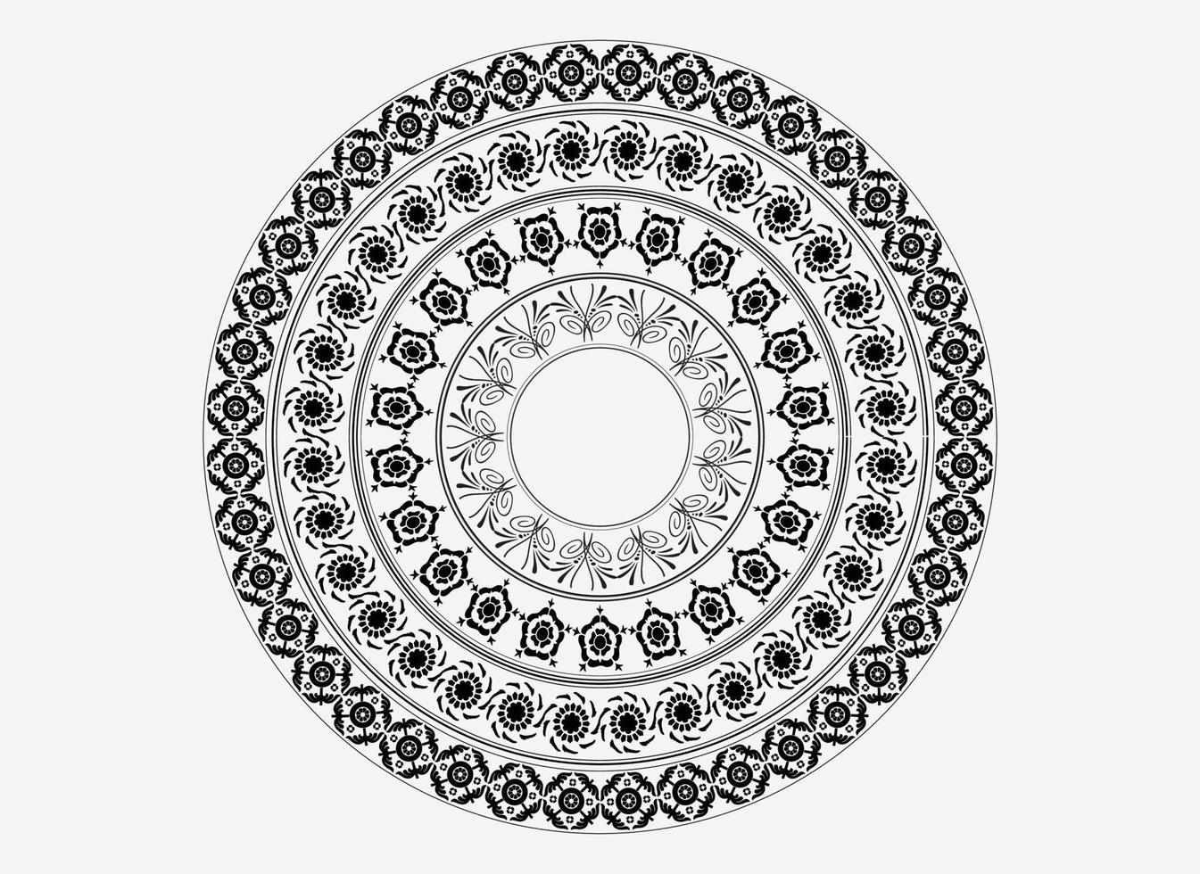 cerchio confine, astratto mandala design elemento vettore