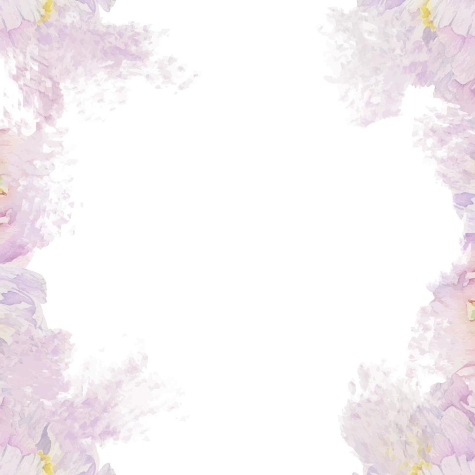 acquerello pastello sfondo preparativi con mano disegnato delicato rosa peonia fiori, mini cuffie e le foglie. isolato su bianca. per inviti, nozze, amore o saluto carte, carta, Stampa, tessile vettore
