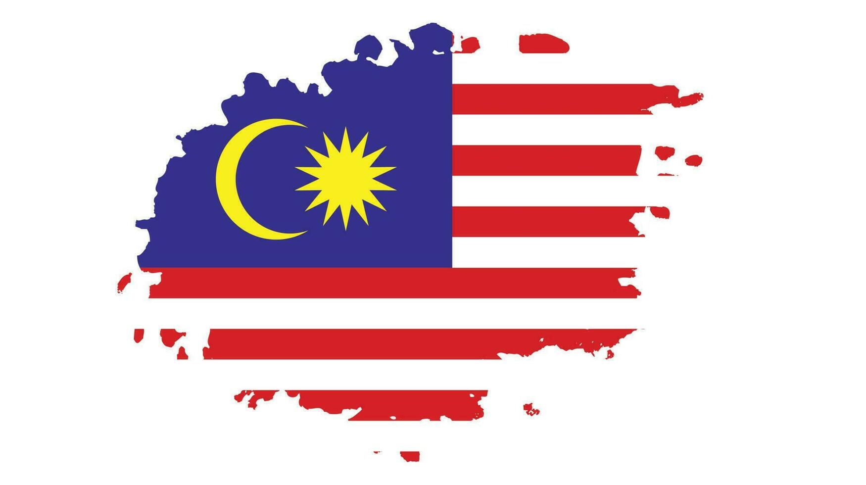 nuovo grunge struttura Malaysia bandiera vettore