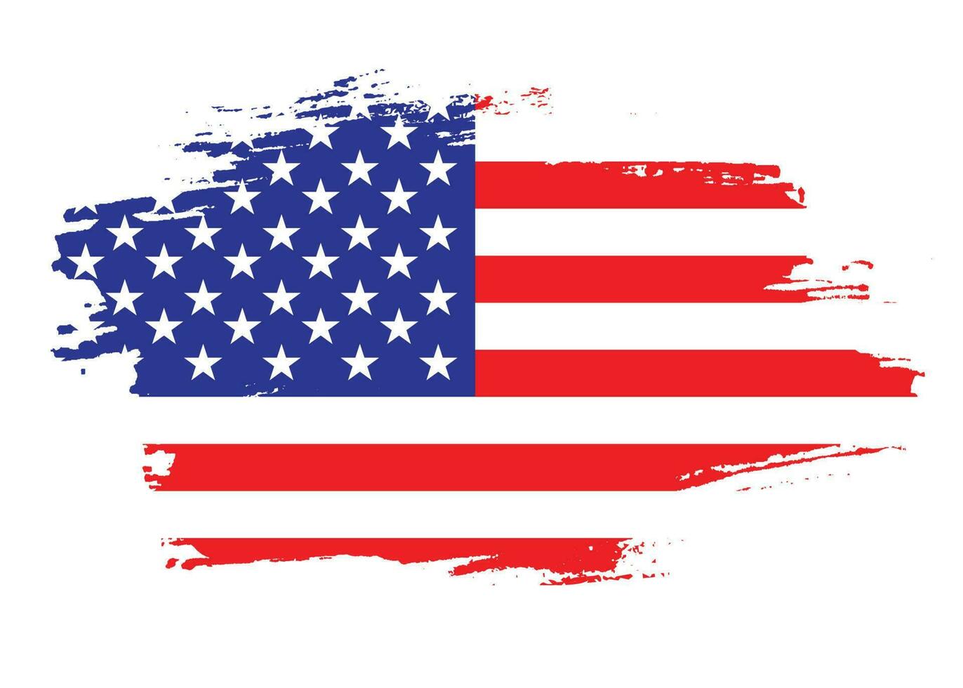 dipingere spazzola ictus Stati Uniti d'America bandiera vettore per gratuito Scarica