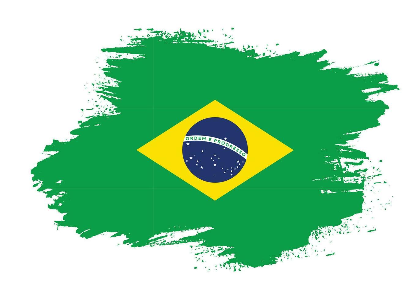 creativo brasile grunge bandiera vettore