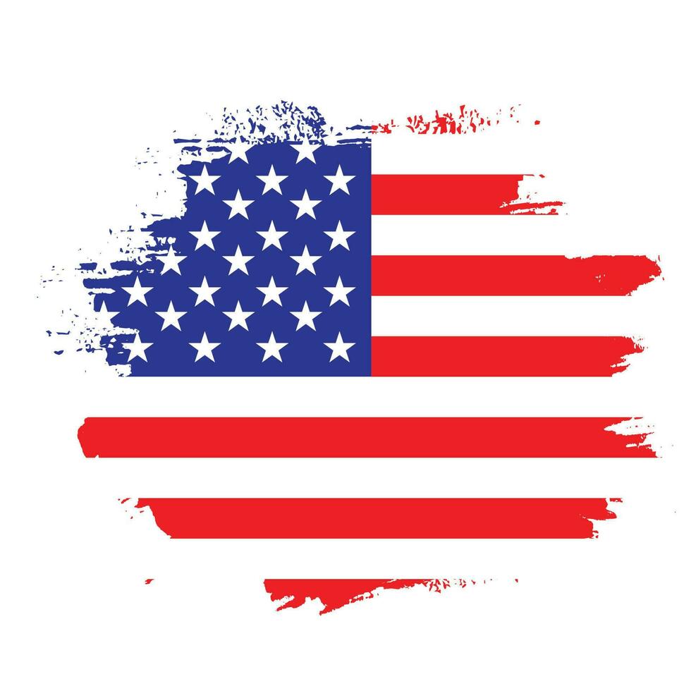 grafico spazzola ictus Stati Uniti d'America bandiera vettore