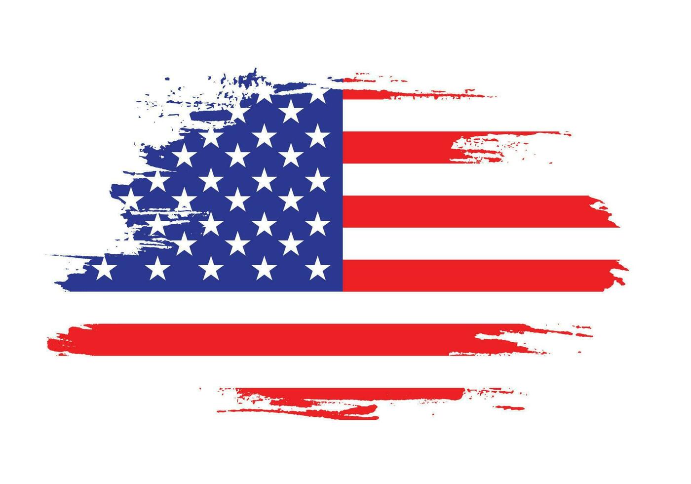 dipingere spazzola ictus Stati Uniti d'America bandiera vettore