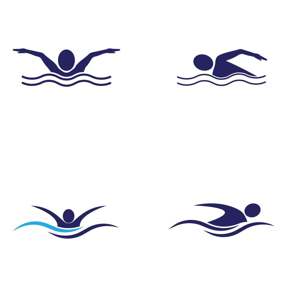 nuoto sport logo vettore