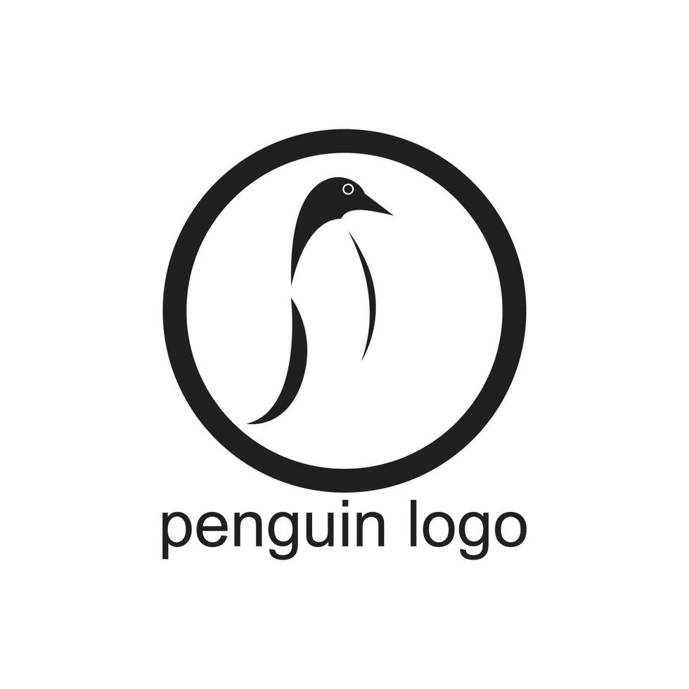 pinguino animale logo vettore