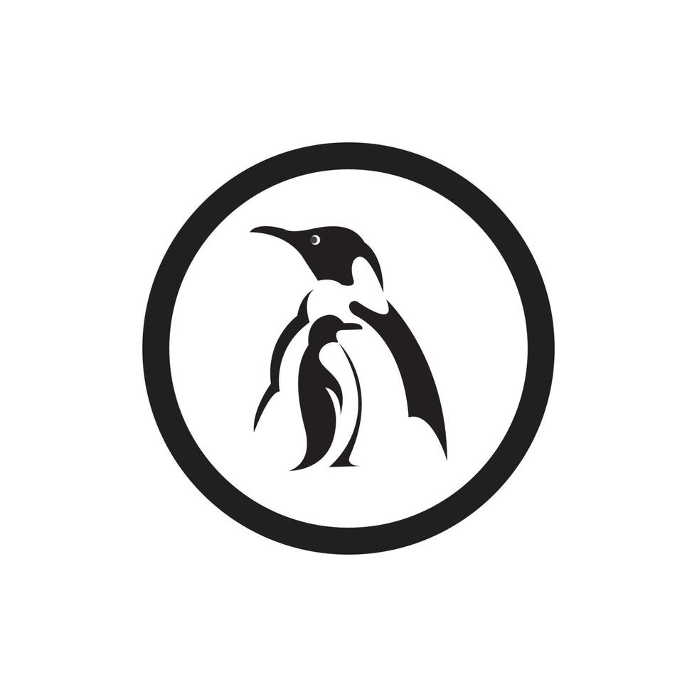 pinguino animale logo vettore