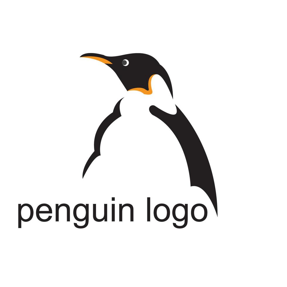 pinguino animale logo vettore