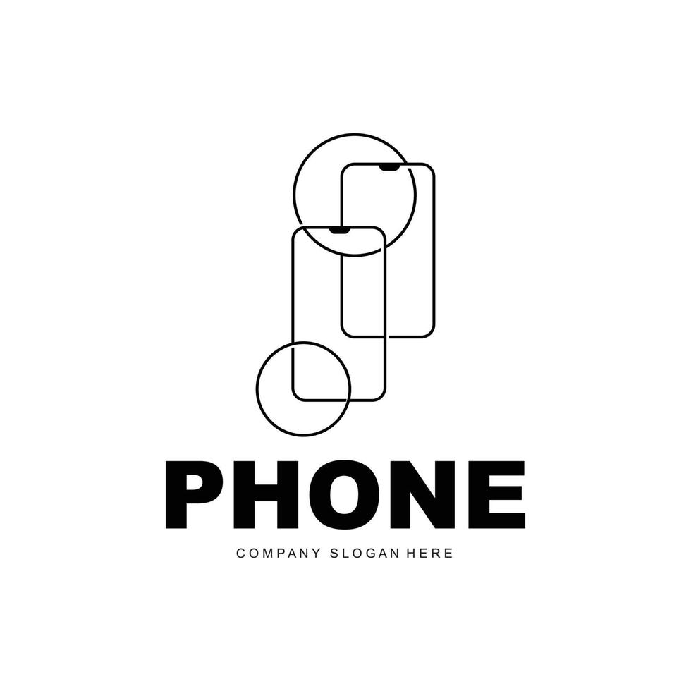 smartphone logo, comunicazione elettronica vettore, moderno Telefono disegno, per azienda marca simbolo vettore