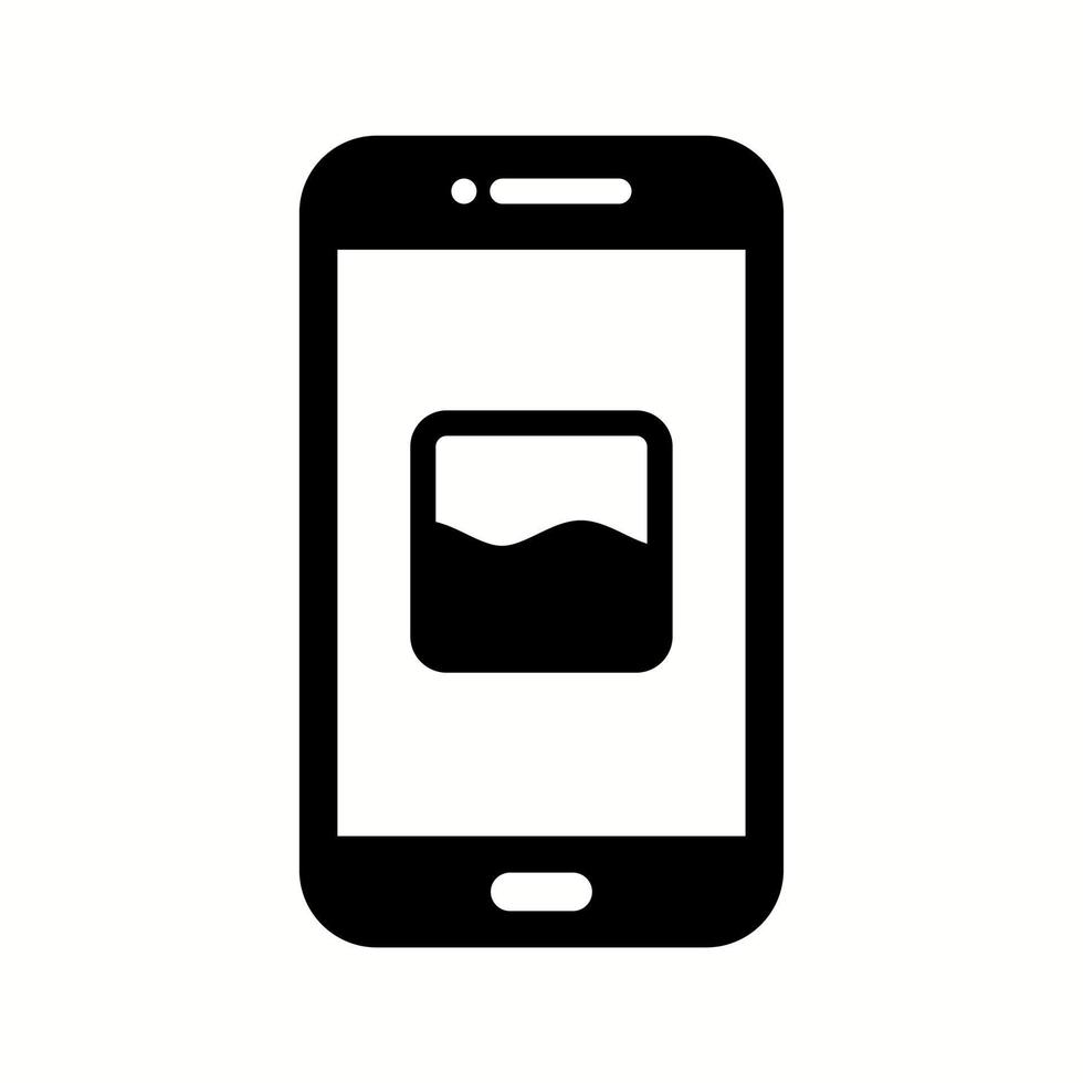 unico fotografie App vettore glifo icona