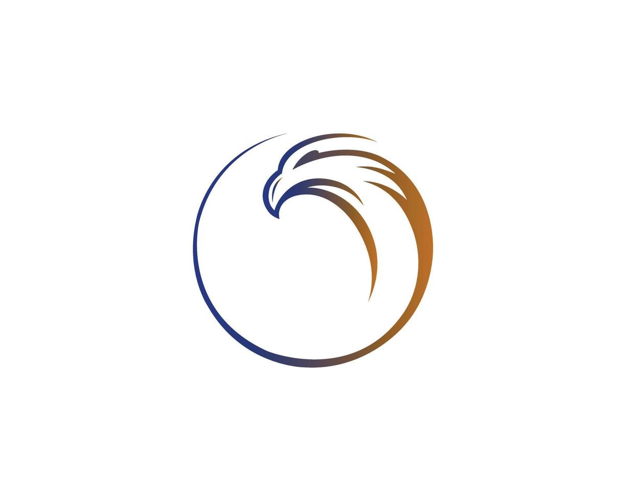 creativo unico aquila logo design il giro cerchio simbolo icona vettore modello.