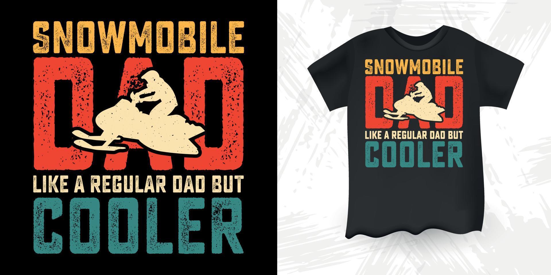 gatto delle nevi divertente papà amante Il padre di giorno maglietta design vettore