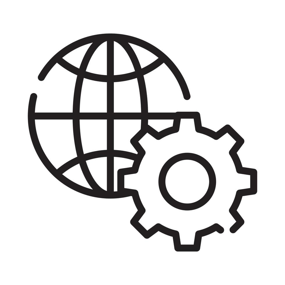 globale gestione vettore stile illustrazione. attività commerciale e finanza schema icona.