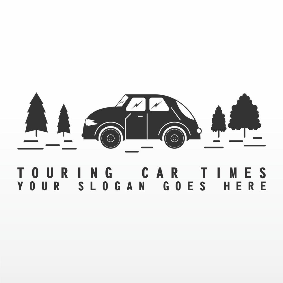 semplice e unico auto con un' Visualizza in giro Immagine grafico icona logo design astratto concetto vettore scorta. può essere Usato come un' simbolo relazionato per vacanza o turismo.