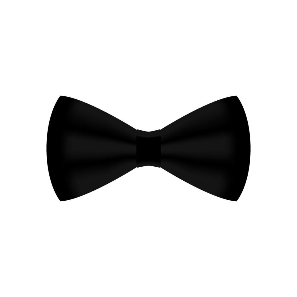 vettore nero arco cravatta icona isolato su bianca sfondo. elegante stile