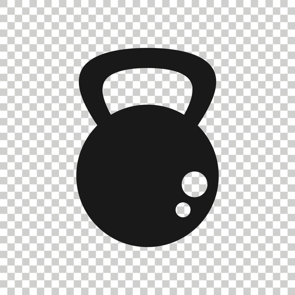 kettlebell icona nel piatto stile. manubrio sport attrezzatura vettore illustrazione su bianca isolato sfondo. manubrio attività commerciale concetto.